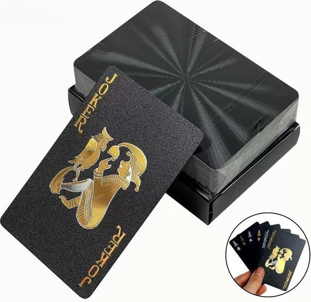 Fashnics Schwarzgoldene Spielkarten, Partyspiel, ab 12 Jahre - Bild 1