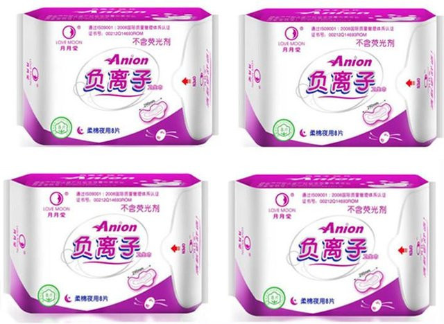 HannaHoming Anion-Damenbinden, 4 Packungen, weiß, antibakteriell - Bild 1