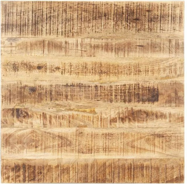 vidaXL Tischplatte aus Mango-Massivholz in Braun, B/T: 80 x 80 cm, Stärke: 15-16 mm - Bild 1