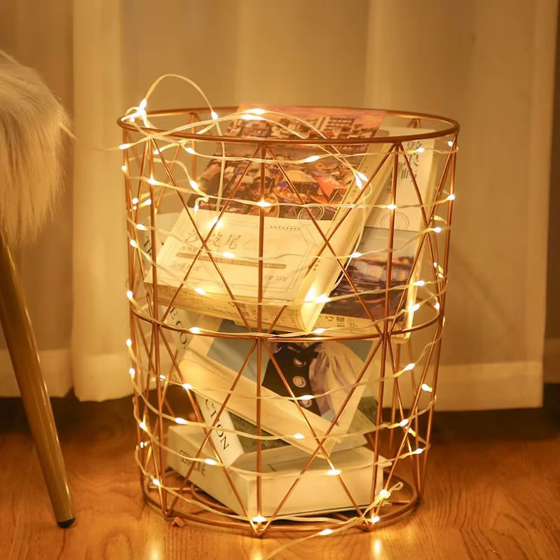 Topdii LED Lichterkette mit Lederfaden in Warmweiß für Weihnachten, Party und Outdoor-Dekoration mit USB- und Batteriebetrieb - Bild 4
