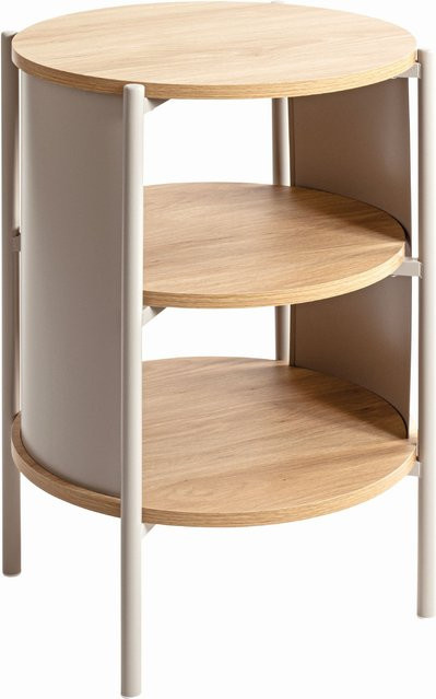 Beistelltisch HAKU Möbel in Grau mit Eiche natur Dekor und modernem Design, B/T/H: 60 x 44 x 44 cm - Bild 1