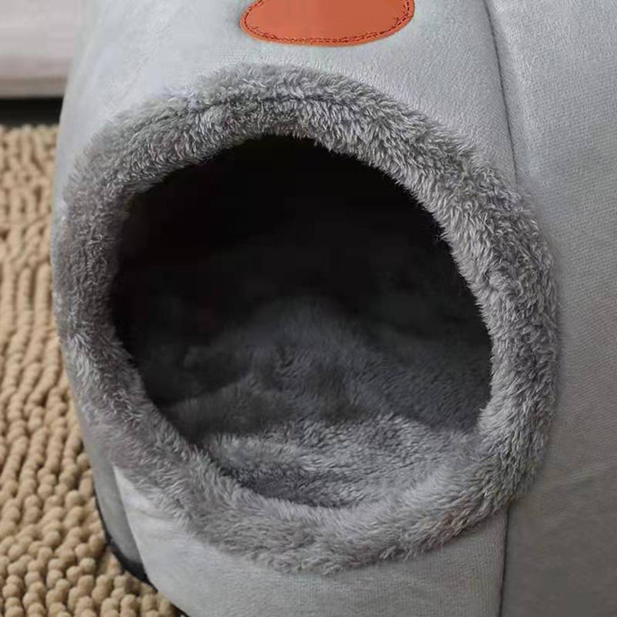 Yiran Furniture Haustiernest für Katzen in Lichtgrau mit Cord-Material - Bild 3