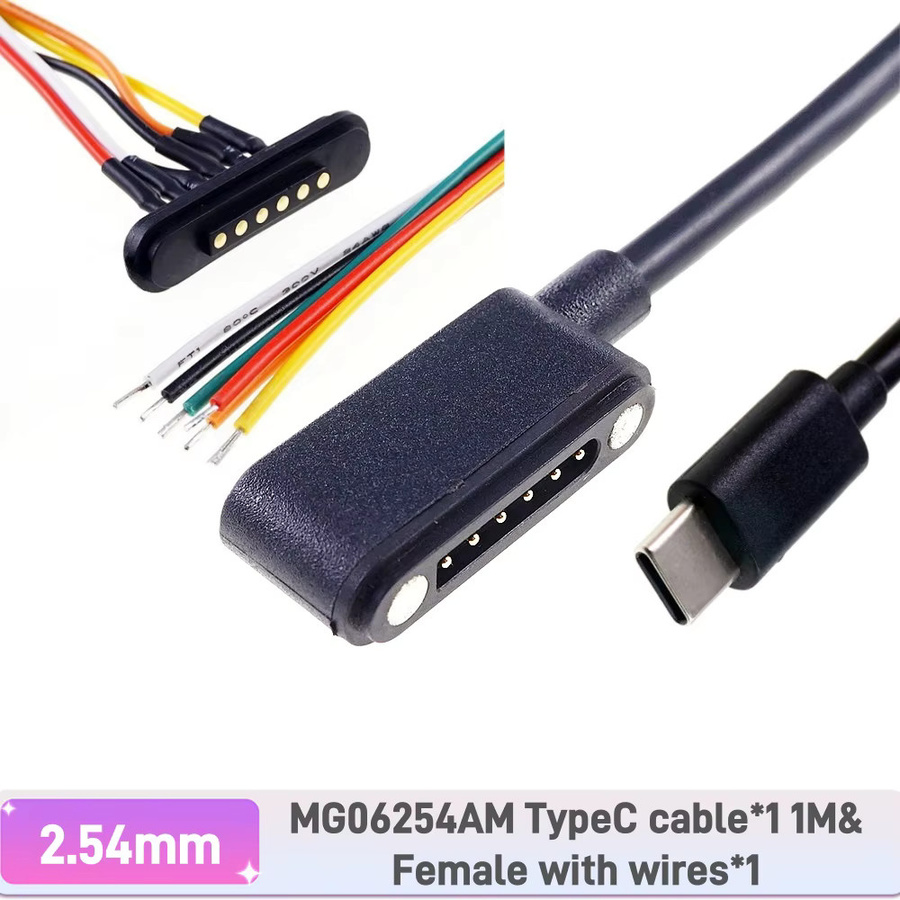 RTLECS Magnetisches Pogo-Pin USB-C-Kabel für Smartwatches in Schwarz zur Strom- und Datenübertragung - Bild 3