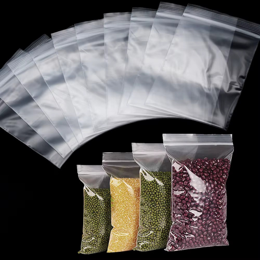 Louleur Transparente Plastiktüten mit Reißverschluss, Wiederverwendbare Aufbewahrungstaschen für Schmuck, Fotokarten und Lebensmittel - Bild 2
