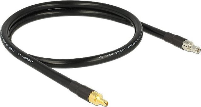 DeLOCK CFD400 LLC400 Antennenverlängerungskabel SMA (M) auf SMA (W), Schwarz, 1,0 m - Bild 1