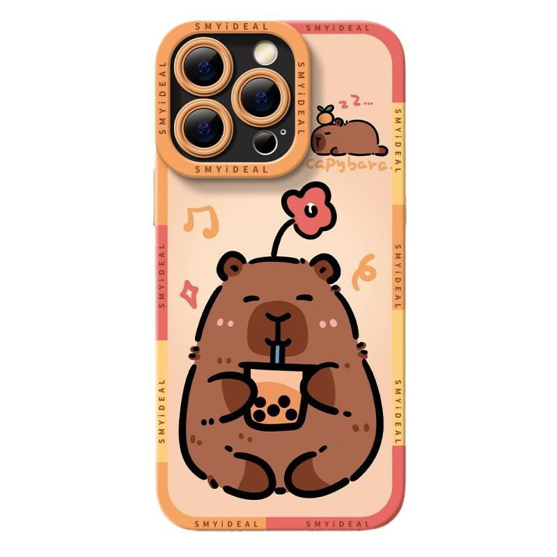 Capybara Handyhülle für Apple iPhone 16 15 14 13 12 Pro Max Mini XS Sturzsichere Cartoon Schutzhülle in Multicolour - Bild 2