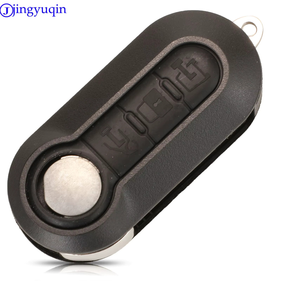 Jingyuqin Remote Key Case Shell für Fiat 500 Panda Punto Bravo Doblo Peugeot Boxer Citroen Relay Fiat Ducato Lancia Musa in Schwarz - Bild 4