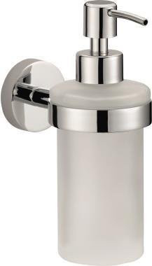 tesa Seifenspender Smooz nachfüllbar mit Klebelösung in Chrom und Weiß, 200 ml - Bild 1