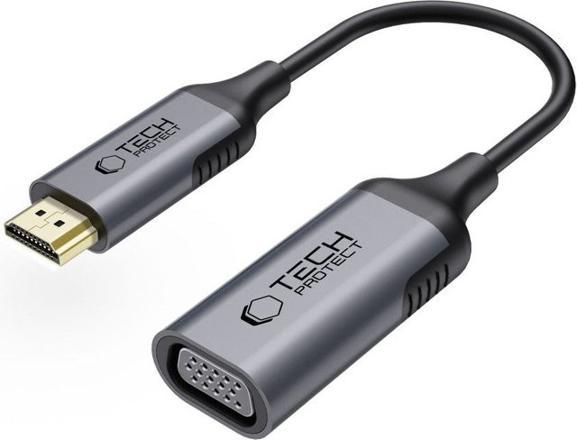 Tech-Protect Ultraboost Videoadapter VGA auf HDMI in Schwarz - Bild 1