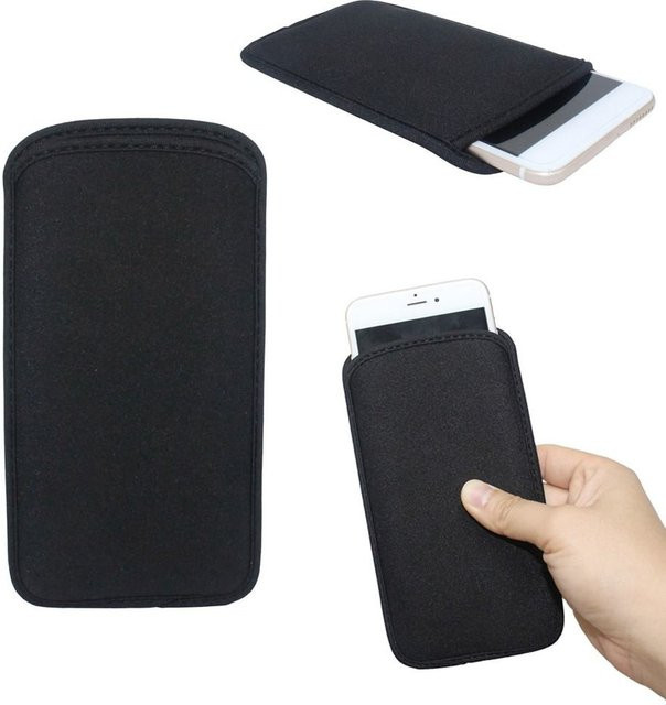 Wasserdichte Handytasche aus Neopren in Schwarz für Smartphones von 6,3 bis 7,2 Zoll, stoßfeste und kratzfeste Schutzhülle - Bild 1