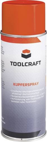 TOOLCRAFT Kupferspray als Mehrzweck-Aerosol in Orange und Gold, 400 ml - Bild 1
