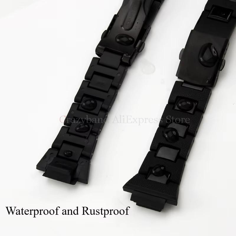 Uhrenarmband Kunststoff, Schwarz, 16 mm, Unisex - Bild 4