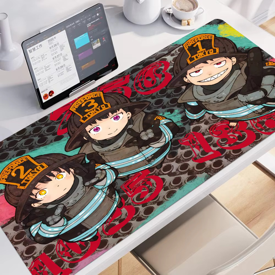 Fire Force Custom Skin verdicktes Gaming-Mauspad in Multicolour als übergroße Tastaturmatte für Notebook und Tisch - Bild 3