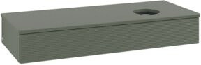 V&B Waschtischunterschrank Antao mit Frontstruktur und Beleuchtung, Farbe: Grau, B/T/H: 120 x 50 x 19 cm - Bild 1