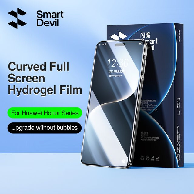 SmartDevil Hydrogel-Displayschutz für HONOR Magic 7Pro, Magic7R SR und Magic6Pro, transparente gebogene Vollbildfolie - Bild 1