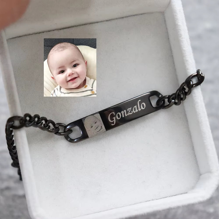 Enjoy steel Namensarmband, Edelstahl, Unisex, personalisiert mit Lasergravur - Bild 2