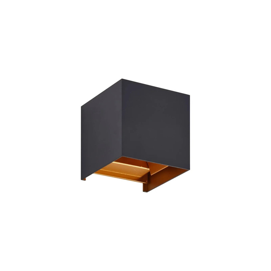 Lindby LED Außenwandleuchte Nivar Modern Schwarz und Gold aus Metall mit IP54 Spritzwasserschutz - Bild 2