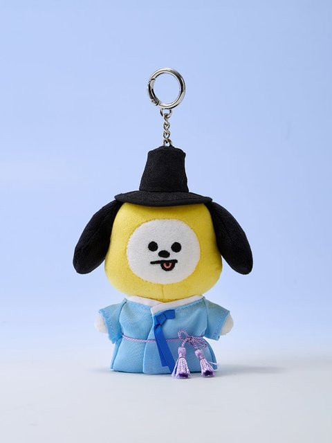 LINE FRIENDS BT21 K-Seonbi Plüsch Schlüsselanhänger, Chimmy, Black, Unisex - Bild 1