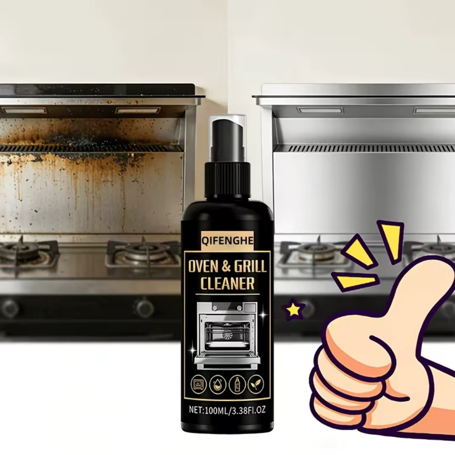 QIFENGHE Ölentferner Spray Schwarz 100ml zur Tiefenreinigung von Küchenfett, Schmutz, Ofen und Herd - Bild 5