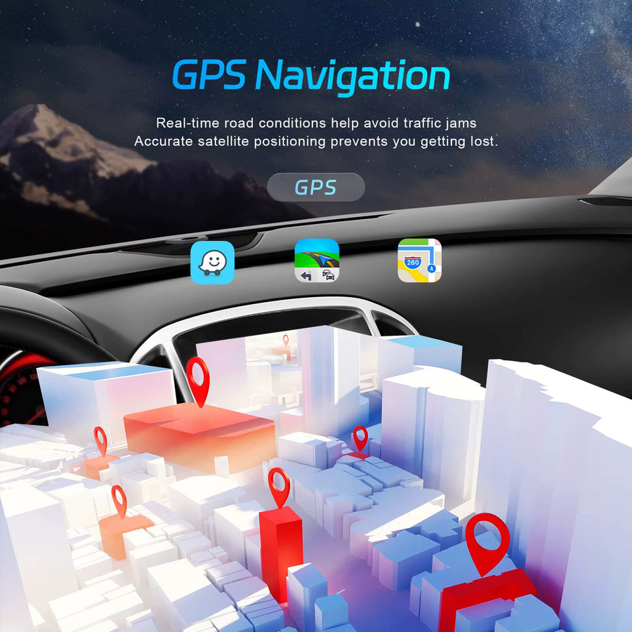 Podofo Android Autoradio mit 7 Zoll Display, 6 GB RAM + 128 GB Speicher, GPS, WiFi, CarPlay und Android Auto für Buick Excelle 2010-2014 und Opel Astra J 2011-2012, Schwarz - Bild 3
