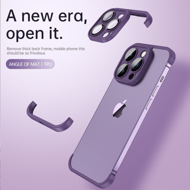 Stoßfeste Silikon Eckenschutz Handyhülle für Apple iPhone 17 Air 16 15 14 Plus 13 12 Pro Max Bumper Abdeckung in Schwarz und Lila - Bild 1
