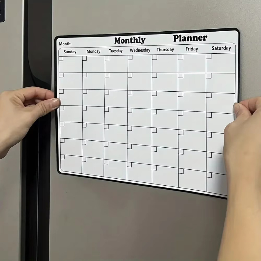 Multifunktionaler magnetischer Kühlschrankplaner als trocken abwischbarer Kalender in Weiß - Bild 4