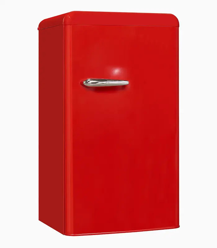 Exquisit RKS100-V-H-160F Retro Vollraumkühlschrank in Rot, freistehend - Bild 3