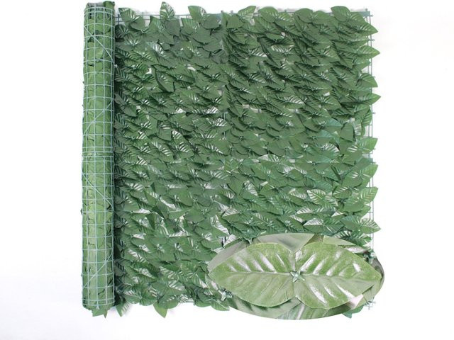 Kunsthecke Sichtschutzmatte Hedera light in Grün mit Efeu-Optik, B: 1 m, H: 3 m - Bild 1