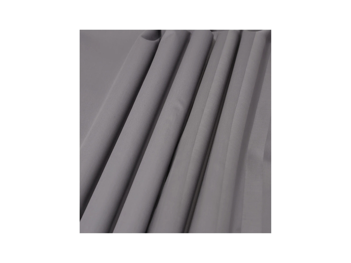 LIVARNO Mako-Satin Bettwäsche Set Grau mit Bettbezug 155 x 220 cm und Kissenbezug 80 x 80 cm aus Baumwolle und Bambusviskose - Bild 2
