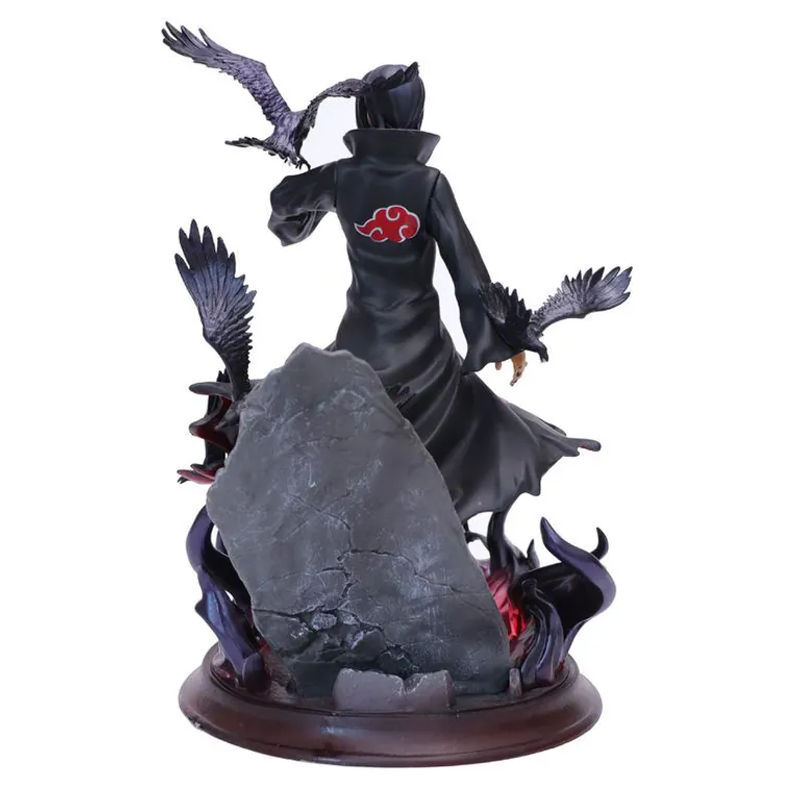 Anime-Figur Naruto Shippuden Uchiha Itachi mit Krähe von Oran Sky in Schwarz als Sammlermodell aus Kunststoff und Kunstharz - Bild 3