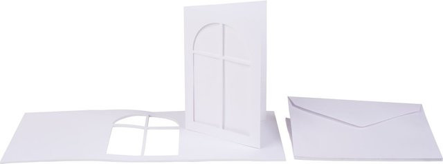 VBS Passepartoutkarten mit Fenster in Weiß - Bild 1