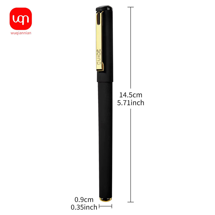 WQN Gelstifte mit schwarzer Tinte und 0,7 mm Spitze in Mattschwarz für Schule und Büro - Bild 3
