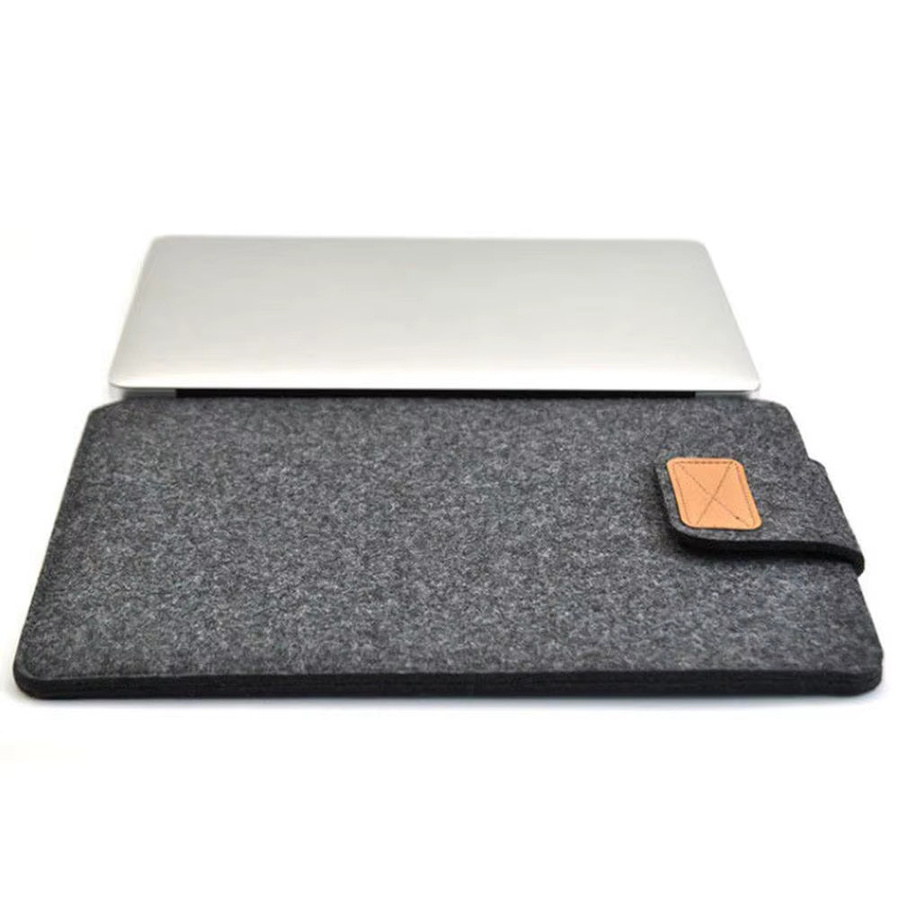 Wasserdichte Filz-Schutzhülle von VORTNGLE für Laptop und Tablet in Braun oder Grau, passend für 11, 13 und 15 Zoll iPad und MacBook - Bild 4