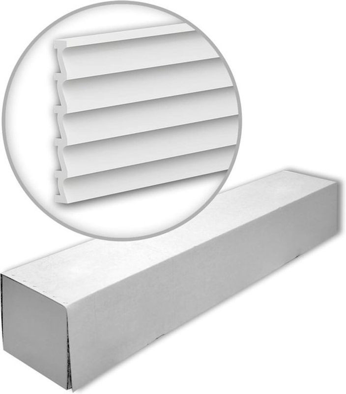 Profhome Decor Set mit 3 modernen 3D Wandpaneelen in Weiß aus Kunststoff mit geometrischem Design - Bild 1