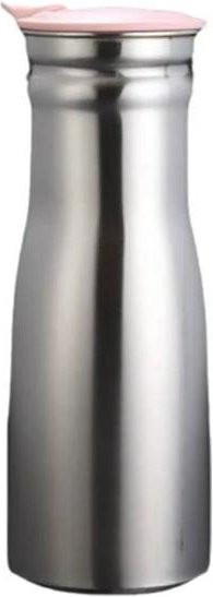 Wolfman Kaltwasserbehälter aus Edelstahl mit Deckel, 1 l, Rosa/Silber - Bild 1