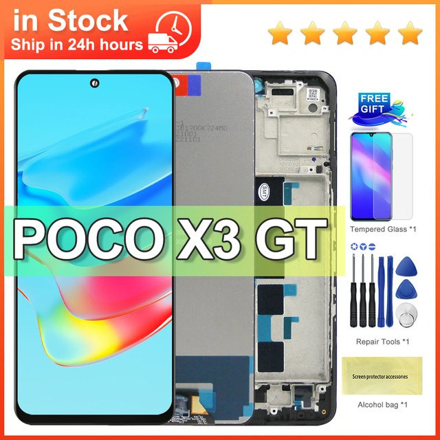 Xiaomi POCO X3 GT LCD Display Ersatz mit Touch Screen Digitizer, 6.6 Zoll, Schwarz - Bild 1