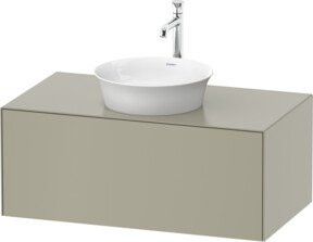 Duravit Waschtischunterschrank ohne Aufsatz White Tulip mit einem Auszug in Taupe Seidenmatt, B/T/H: 100 x 55 x 40,8 cm - Bild 1