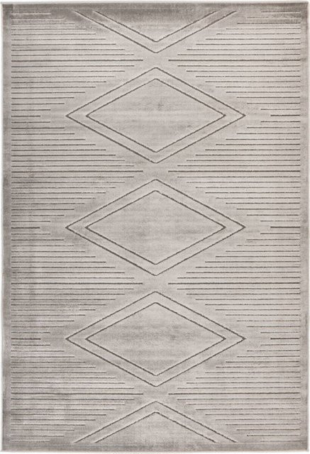 Kayoom Kurzflorteppich Madlen grau B/H/L: 160 x 0,9 x 230 cm - Bild 1