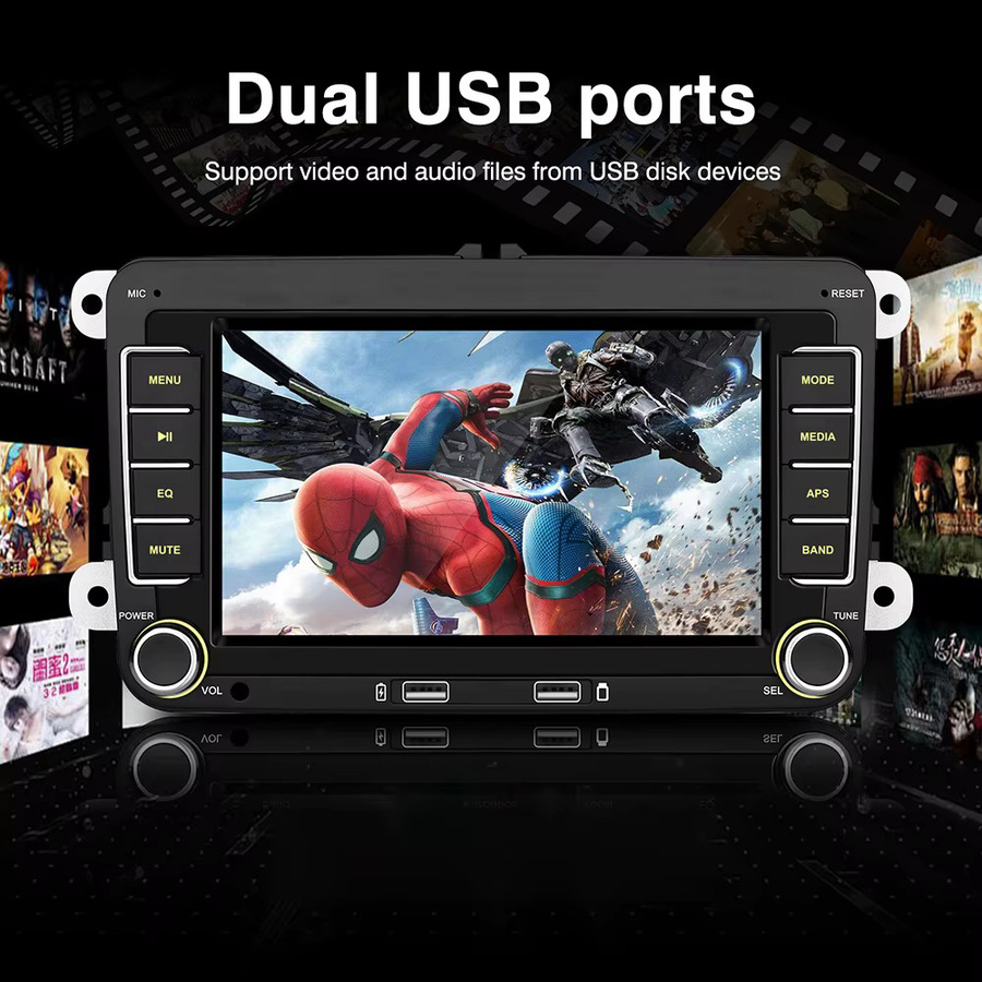 ANYFAR 7-Zoll Autoradio mit Touchscreen, Bluetooth, Android Auto und CarPlay in Schwarz - Bild 3