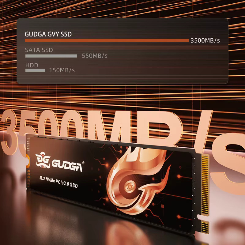 Gudga M.2 NVMe PCIe 3.0 SSD 512GB mit 512MB DRAM in Schwarz für PC oder Laptop - Bild 2
