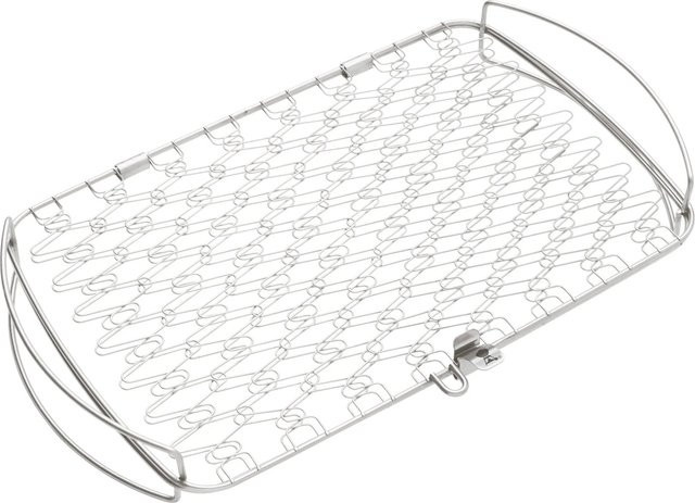 Weber Fisch- und Gemüsehalter groß aus Edelstahl in Silber, B/T/H: 46,0 x 32,0 x 6,0 cm - Bild 1