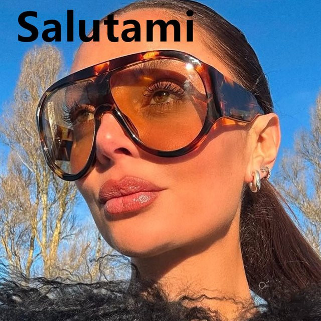 Salutami Sonnenbrille, quadratisch, Vollrand, Braun, Damen, Kunststoff - Bild 1