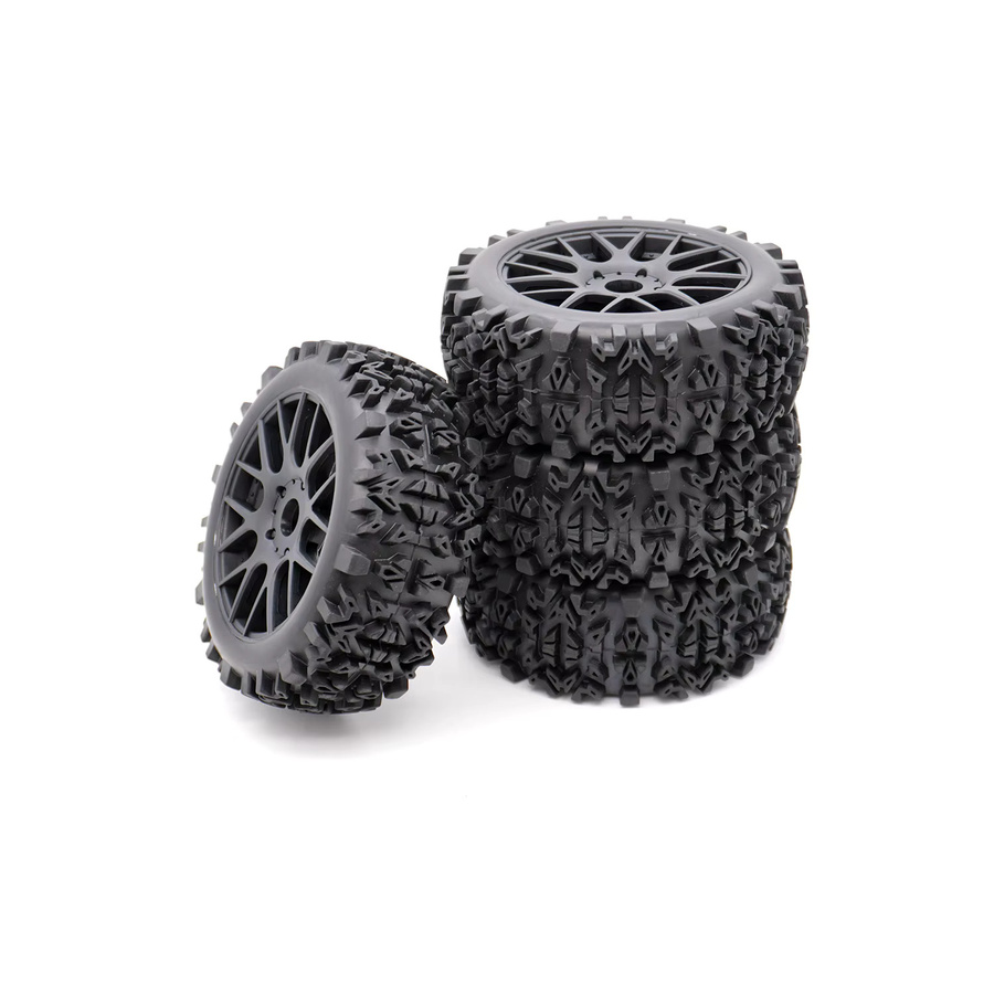 RC Off-Road Buggy Räder, Reifen aus Gummi, 4-teiliges Set, 1:8 - Bild 1