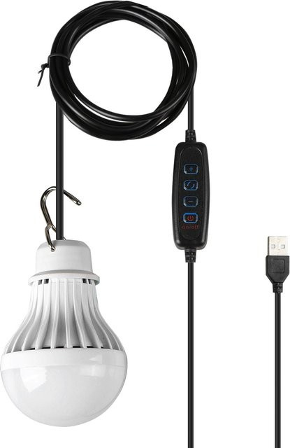 GoolRC USB-LED-Lampe für draußen mit dimmbarer Helligkeit und Haken in Schwarz - Bild 1