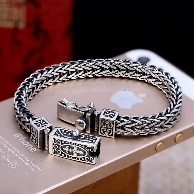Kuake L Armband, Flache Kette, Körperkiel, silber, 20 cm, Unisex - Bild 1