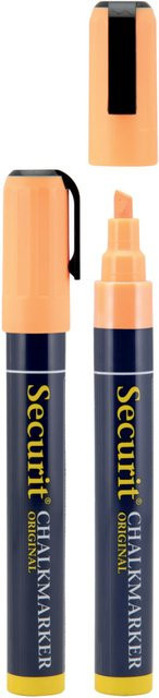 Securit 2er-Set Flüssigkreidestifte in Orange mit abgeschrägter Spitze und 2-6 mm Schriftbreite - Bild 1