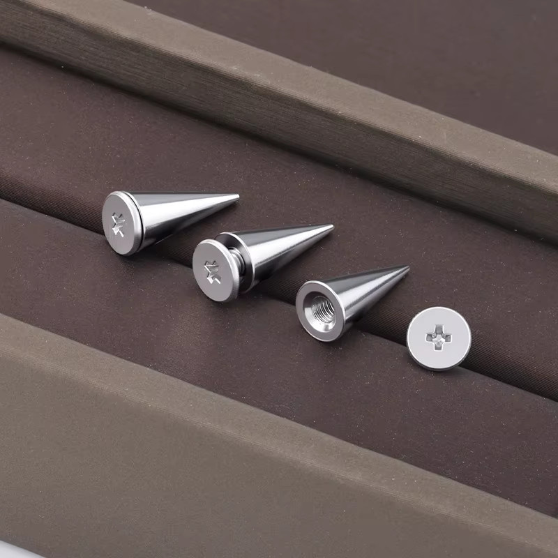 Aihuite Nieten, Edelstahl, Kegel, Screwback, DIY Ketten Handwerk Zubehör - Bild 2