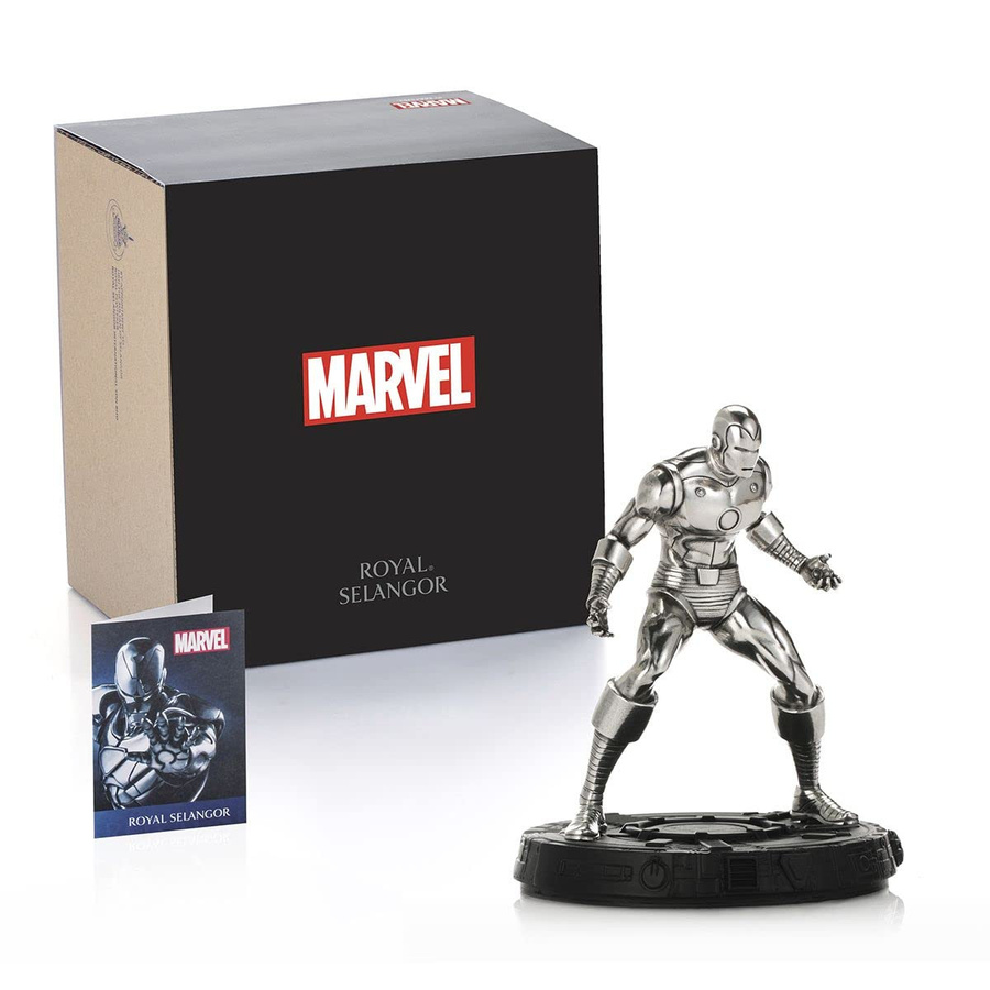Royal Selangor Marvel Iron Man Figur in Silber aus Zinn im Retro-Design - Bild 3