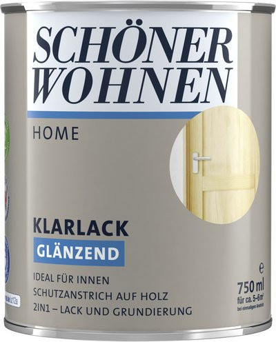 Schöner Wohnen Klarlack für Holz, wasserbasiert, glänzend, transparent, 0,75 l - Bild 1