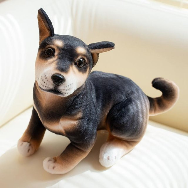 Kidsly Shiba Inu Plüschtier, Schwarzer Hund, 30cm - Bild 1